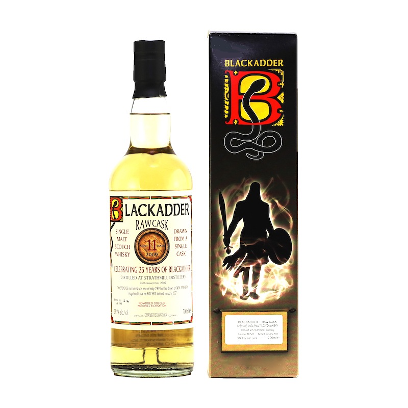 BLACKADDER RAW CASK STRATHMILL 2009 11YO CELEBRATING 25 YEARS OF BLACKADDER Cask no.807582 59.9 %