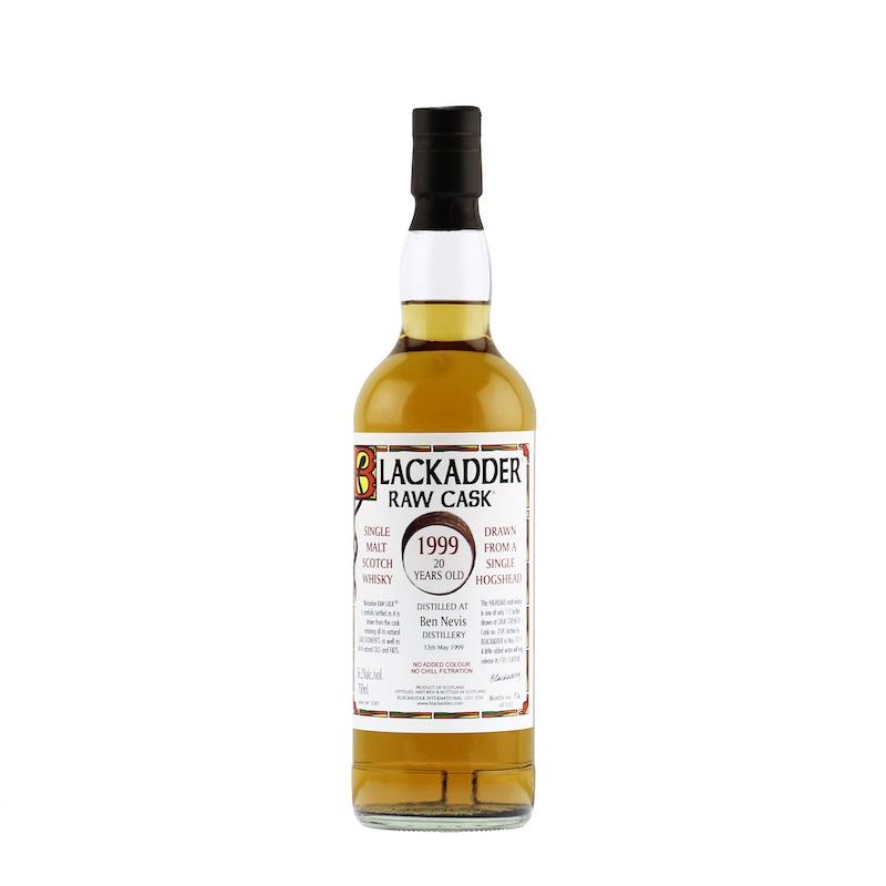 BLACKADDER RAW CASK BEN NEVIS 1999 20YO Cask no.208 56.2%