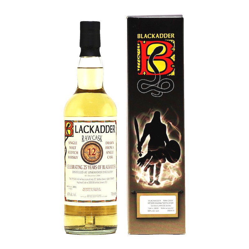 BLACKADDER RAW CASK LINKWOOD 2008 12YO CELEBRATING 25 YEARS OF BLACKADDER Cask no.308358 60%