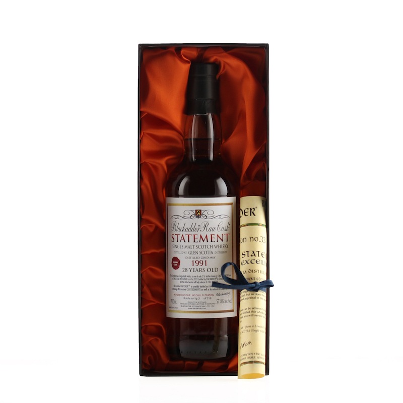BLACKADDER STATEMENT NO.33 RAW CASK GLEN SCOTIA 1991 28YO Cask No.2031 57.8%