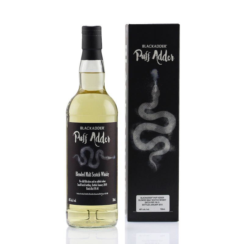 【箱ラベルキズ】BLACKADDER PUFF ADDER BLENDED MALT SCOTCH WHISKY Batch ref:PA01 46%