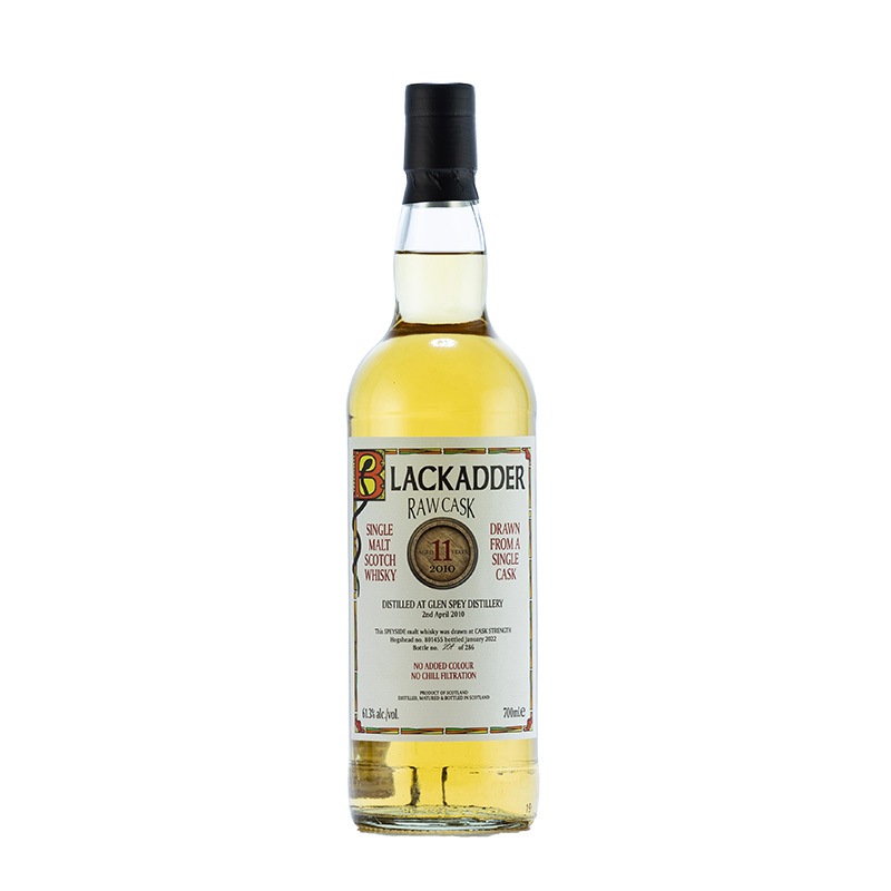 BLACKADDER RAW CASK GLEN SPEY 2010 11YO HHD Cask No: 801455 61.3%