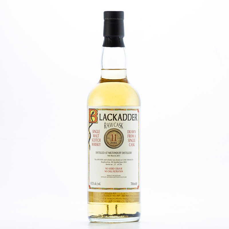 BLACKADDER BLACKADDER RAW CASK MILTONDUFF 2011 11YO HHD Cask No:101 61.5%
