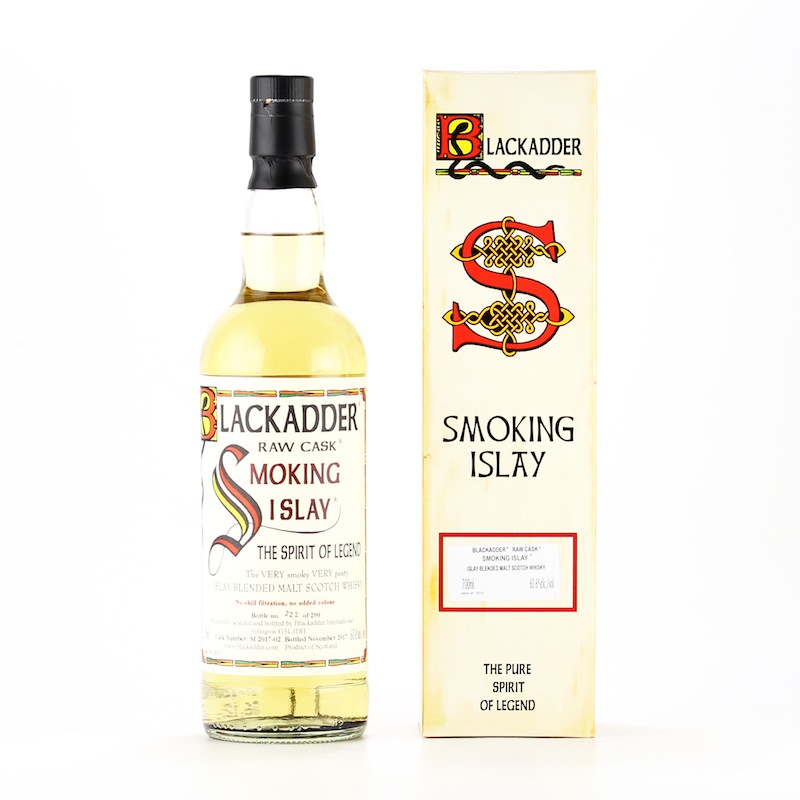 【箱つぶれ・ラベルキズ】BLACKADDER RAW CASK SMOKING ISLAY BLENDED MALT SCOTCH WHISKY Cask ref:SI2017-02 60.6%