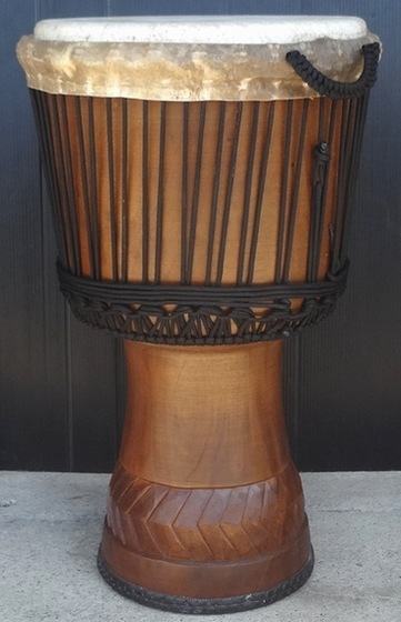 高級胴材ジャンベ（インドネシア製）,Lサイズ=H.60cm= | 地球雑貨