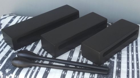 ウッドブロック3トーンセット 〈木製パーカッション スリット