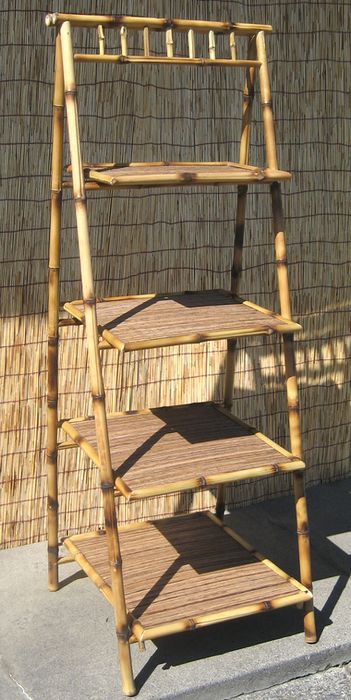 3段ラック竹ラックアジアン家具