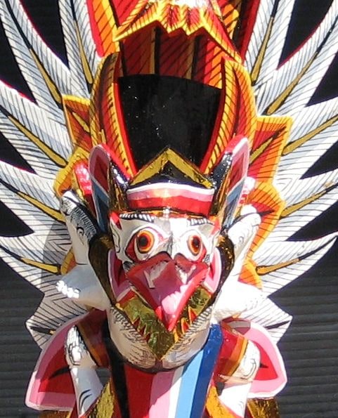 木彫りガルーダSサイズ☆ホワイト