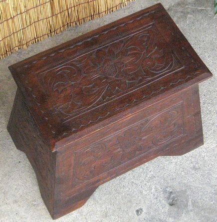 アジアン家具》木製収納箱~踏み台~/アンティーク調 アジアン家具》木製収納箱~踏み台~/アンティーク調