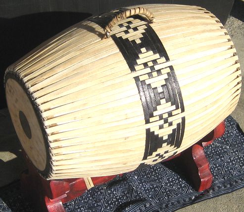 タイの両面太鼓≪タボン≫～土台付き～
