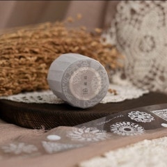 樂意Loidesign]レース Lace かぎ編みレース柄 クリアPETテープ(剥離紙