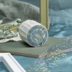 [樂意Loidesign]山野 Mountain Color 野草木のみ柄 クリアPETテープ(剥離紙付き) 台湾マスキングテープ 海外マスキングテープ