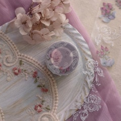 [樂意Loidesign]ローズティー Rose Tea 油絵風薔薇花柄 クリアPETテープ(剥離紙付き) 台湾マスキングテープ 海外マスキングテープ 