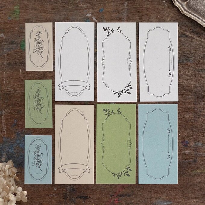 [樂意Loidesign]紀録-橢圓 Oval コラージュ バラメモ(9種類各8枚)
