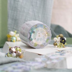 樂意 Loidesign 海外 台湾 作家 マスキングテープ まとめ売り 樂意Loidesign]刺繍柄 Nanduti クリアPETテープ(剥離紙付き