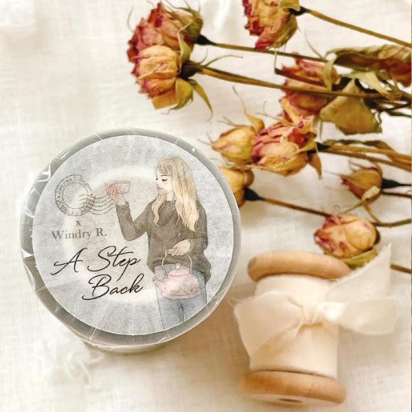 [Windry R]Windry R.  x Journal pages ~ A Step Back マットPETテープ(剥離紙付き) 台湾マスキングテープ 海外マスキングテープ  海外 マスキングテープ