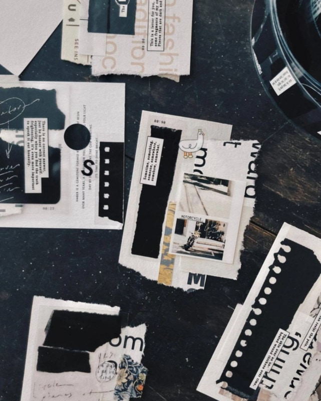 [羊君Somesortoffern] 蕪光 Gloominess. モノクロ柄 クリアPETテープ(剥離紙付き)