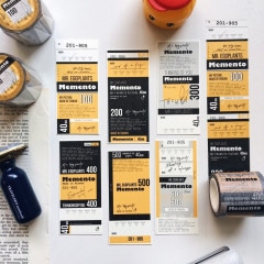 [茄子先生] レトロ風フィルムメモ 和紙テープ(剥離紙なし)