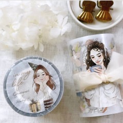 PET 笔端风月 6cm×5m 100cm/loop 海外マスキングテープ Windry R]Windry R. x Smidapaper ~ In my life マットPETテープ(剥離