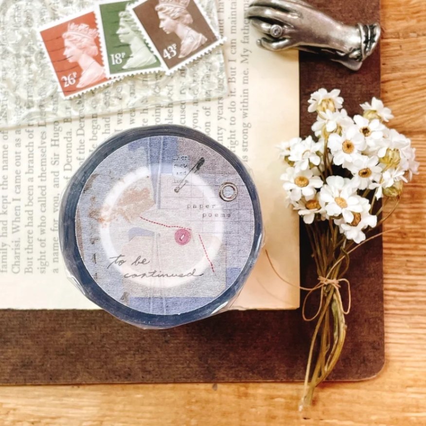 ♡海外マステ♡   小行星  さん   紙的詩歌：未完待續 （亮面PET） 小行星・Asteroid B-610 ] 紙的詩歌: 未完待續(Paper poems: to