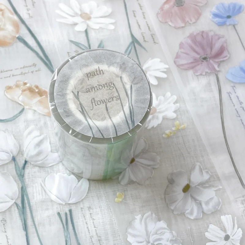 [Hairmo] No.13 花間小路(path among flowers) マットPETテープ(剥離紙付き)