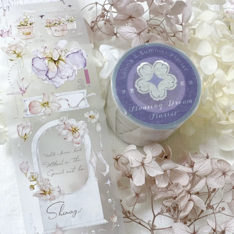 [Freckles Tea・雀斑茶] Vol.4 浮夢花店 マットPETテープ(剥離紙付き)