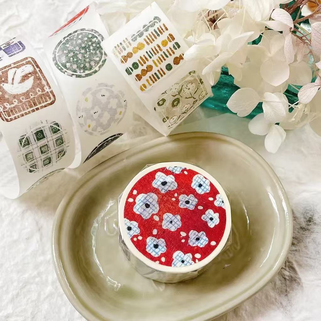 [Pion] 杯墊 ダイカット和紙テープ(剥離紙付き)