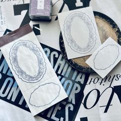 [樂意Loidesign] 春日畫框-薄紫(Spring Frame-Purple) コラージュ ラベルブック(2種類各50枚入)