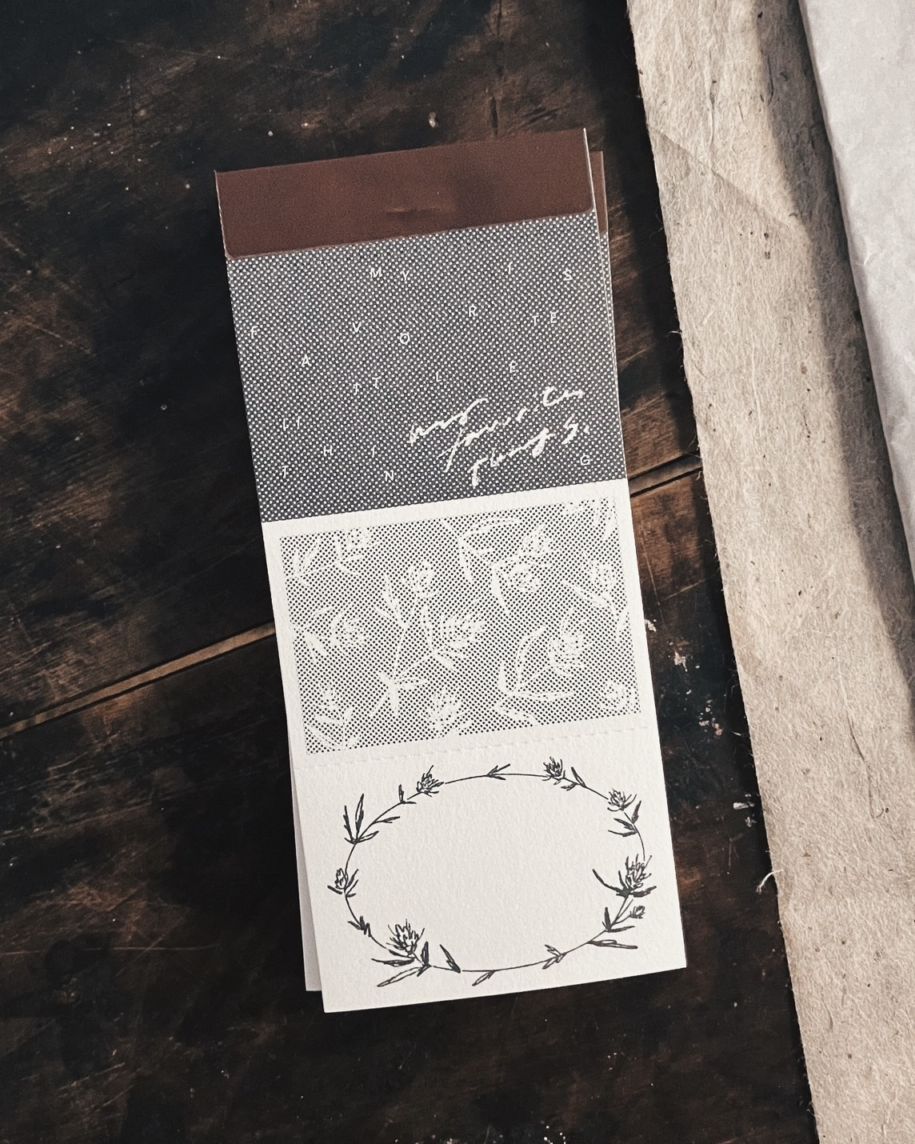 [羊君Somesortoffern] 網點與花 dots and wreath コラージュ ラベルブック(各50枚) 