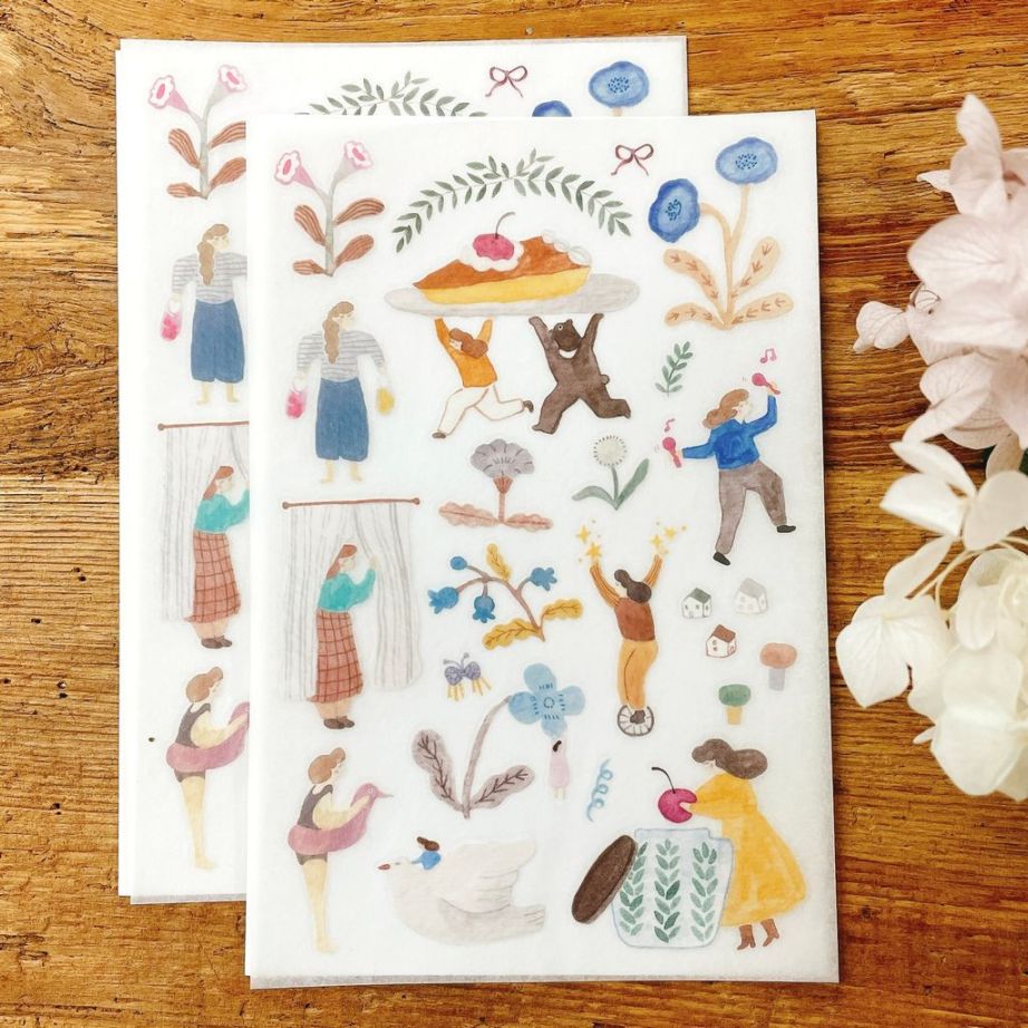 [森空Ivy Snow] a lovely day 転写シール(1種類各2枚) 