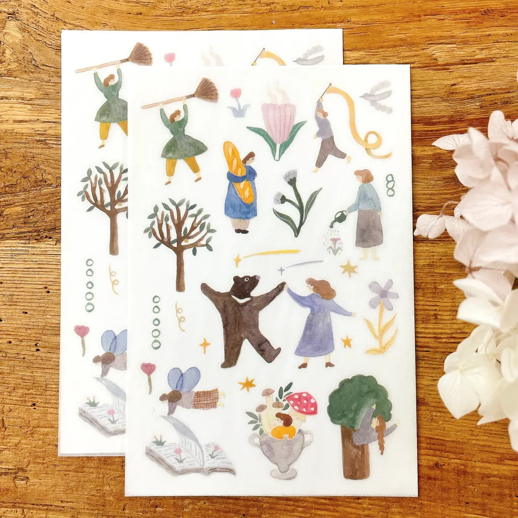 [森空Ivy Snow] 少女詩集 転写シール(1種類各2枚) 