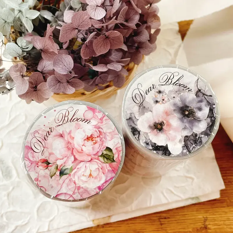 [Journal pages]Dear bloom 箔押し/水晶 ダイカットマットPETテープ(剥離紙付き)　