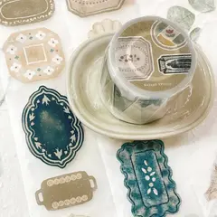 [微瘋畫室Breezy Studio]  お食器屋さん-盤子(プレート) マットPETテープ(剥離紙付き)