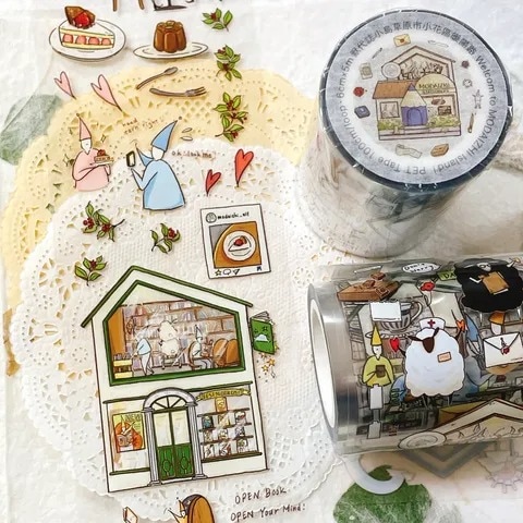 [黙代誌] 小花路商店街 クリアPETテープ(剥離紙付き)