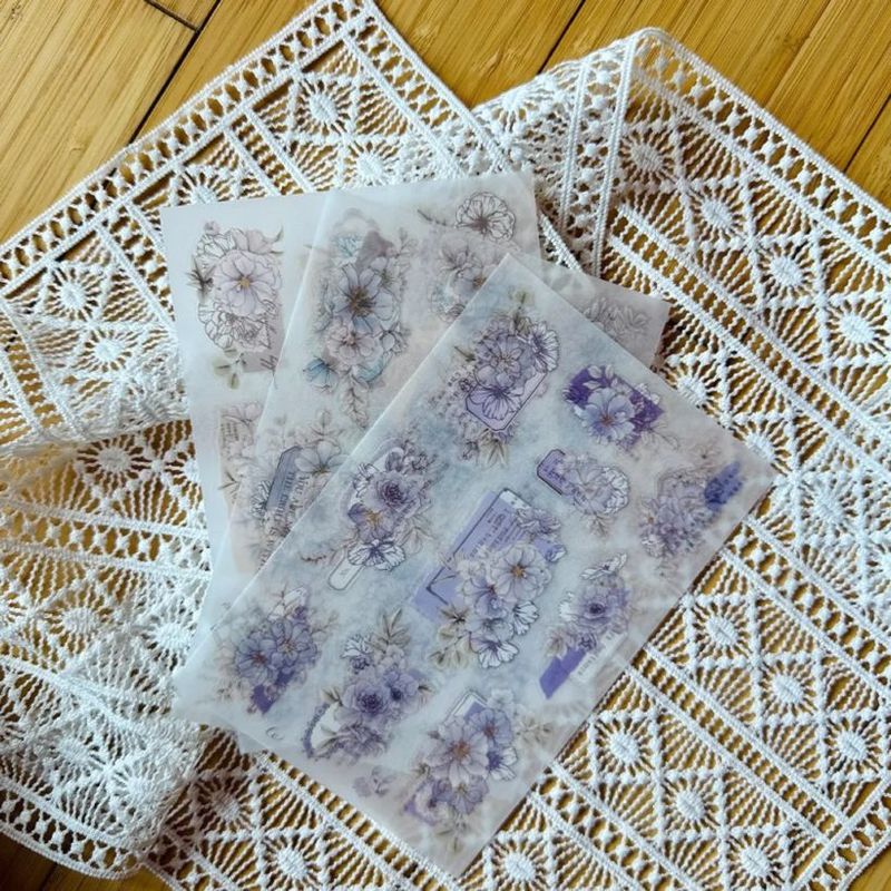 [樂意Loidesign] 在晨光的玫瑰(Rose in the Morning Light) 転写シール(3種類各1枚)