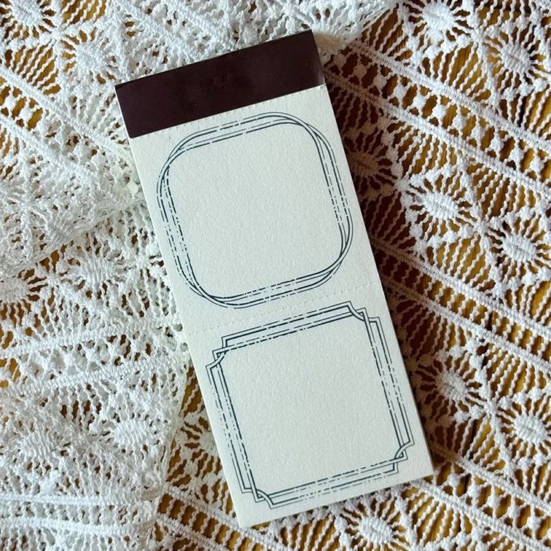 [樂意Loidesign] 復古框 - 黒色循環(Vintage Frame-Black Cycle) コラージュ ラベルブック