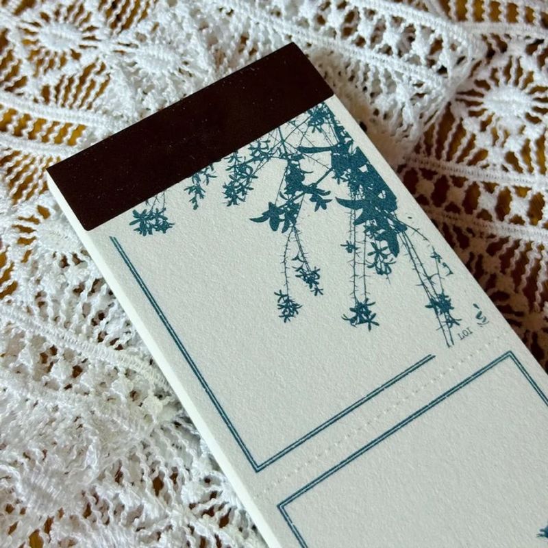 [樂意Loidesign] 抬頭看花-藍花藤(Looking at Flowers-Petrea volubilis) コラージュ ラベルブック(2種類各50枚)