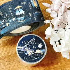 [Journal pages] Starry night 箔押しダイカットマットPET/合成紙テープ(剥離紙付き)　