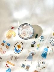 [Pion] 織物 ダイカットクリアPETテープ(剥離紙付き)