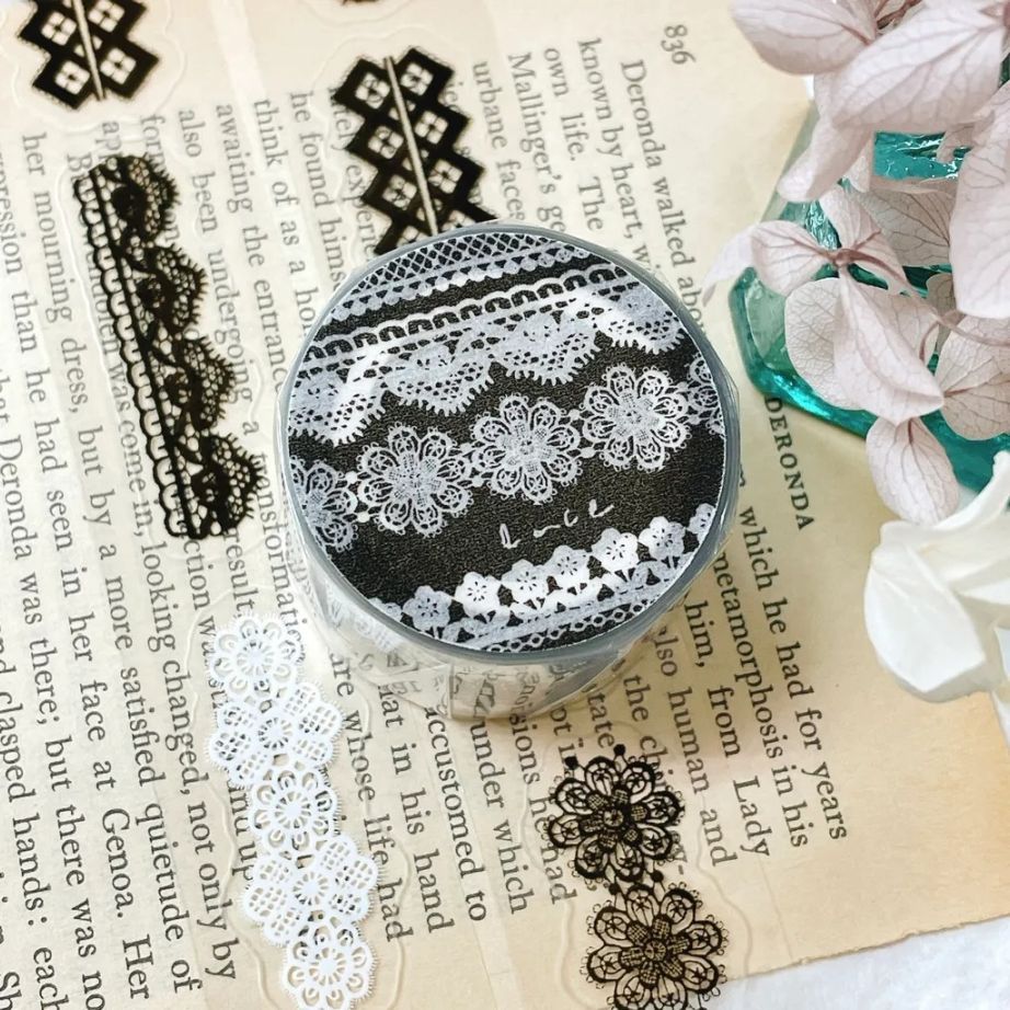 [Pion] 蕾絲(Lace) ダイカットクリアPETテープ(剥離紙付き)