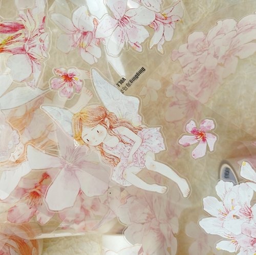 [丁丁DingDing] A44 緋緋 ダイカットマットPETテープ(剥離紙付き)