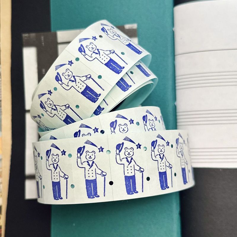 36 Sublo] 36×水縞 ラベラーロールシール 8図柄 水縞柄(弱粘着