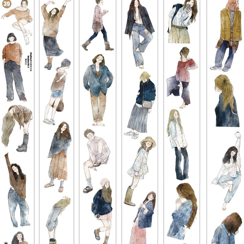 [丁丁DingDing] #39 秋日 ダイカットマットPETテープ(剥離紙付き)