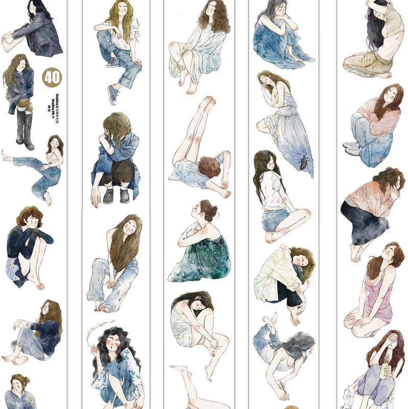 [丁丁DingDing] #40 散 ダイカットクリアPETテープ(剥離紙付き)