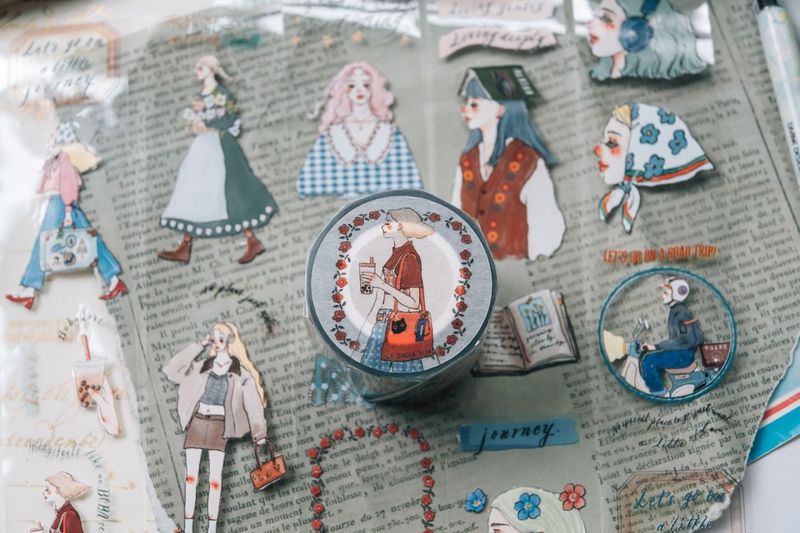 [甜蜜生活 la dolce vita] 我們快樂地向前走 クリアPETテープ(剥離紙付き)