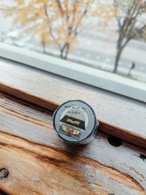 [甜蜜生活 la dolce vita] 書店女子 find me at the bookstore クリアPETテープ(剥離紙付き)