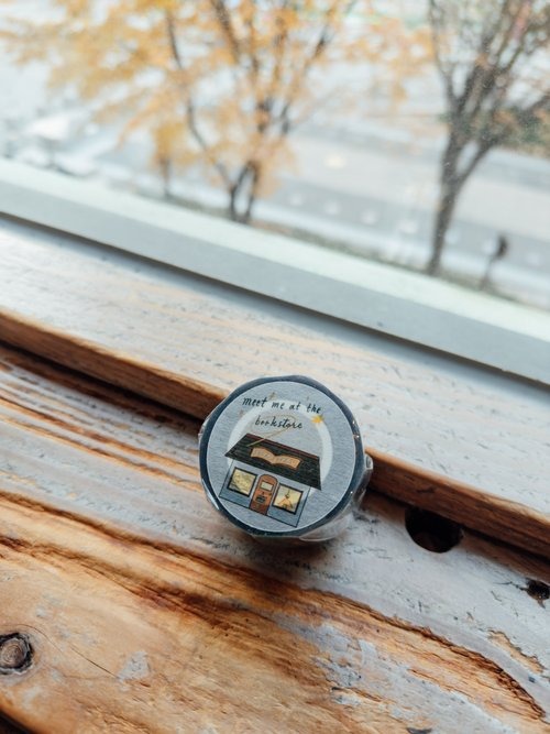 [甜蜜生活 la dolce vita] 書店女子 find me at the bookstore クリアPETテープ(剥離紙付き)