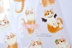 [補補猫・大衛煮愛] 米亞小姐 ダイカットクリアPETテープ(剥離紙付き)