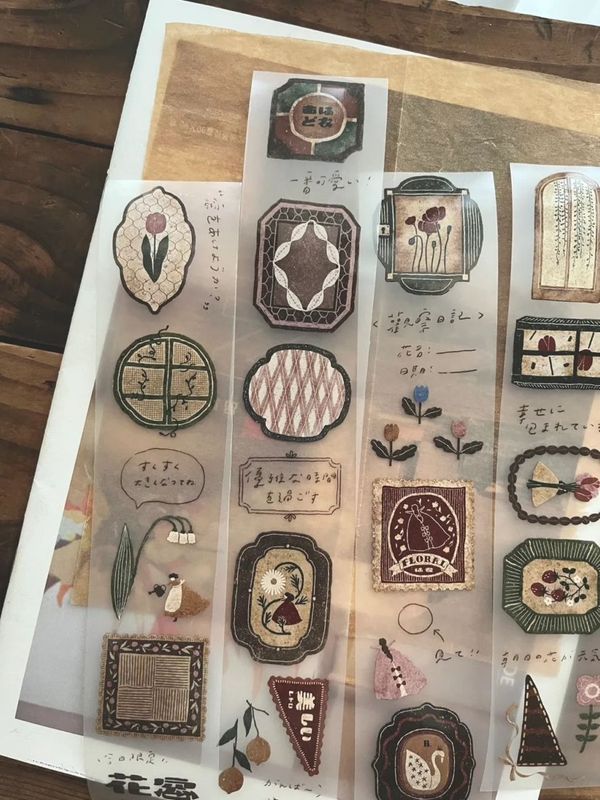 [微瘋畫室Breezy Studio] 花窓 マットPETテープ(剥離紙付き)　