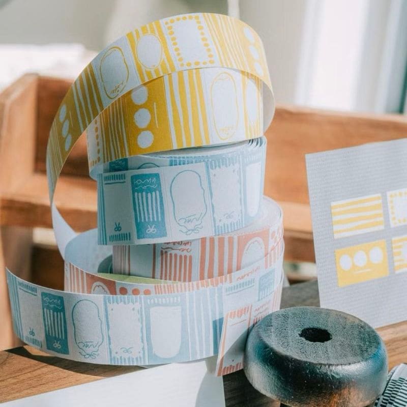 [Meow Illustration] PaperNote 黄/藍/綠/橘/黒 ラベラーシール(約500枚入) 全5種類